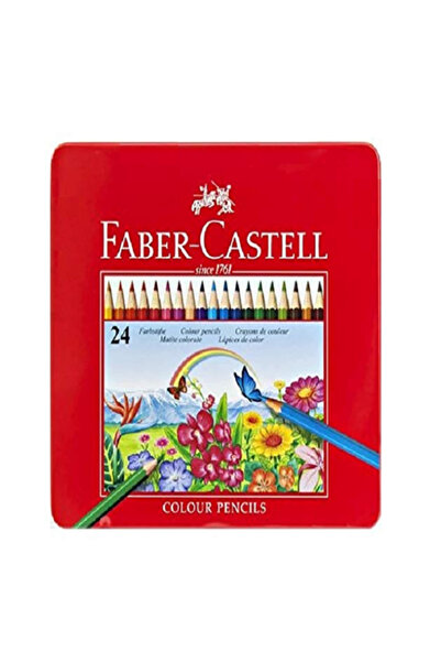 Faber Castell أقلام تلوين خشبية كلاسيكية - 24 لونًا، قلم مسطح