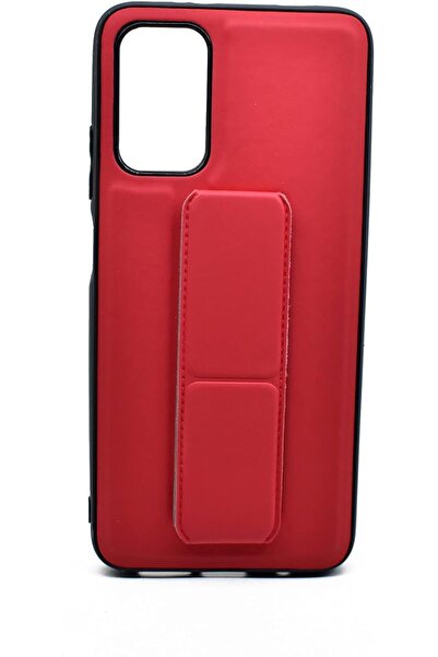 Generic Premium wrist strap case with stand for Xiaomi Redmi 9T (Red) - Metal