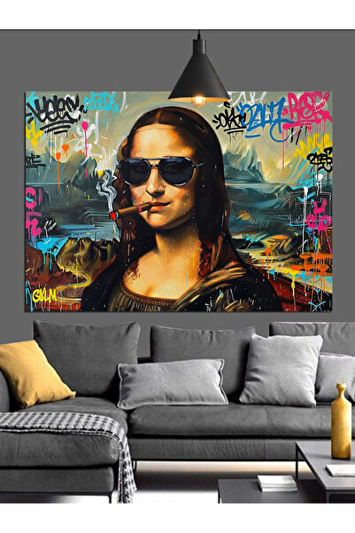 KanvasSepeti Cu ochelari de soare Pictură în ulei de înaltă calitate texturat...