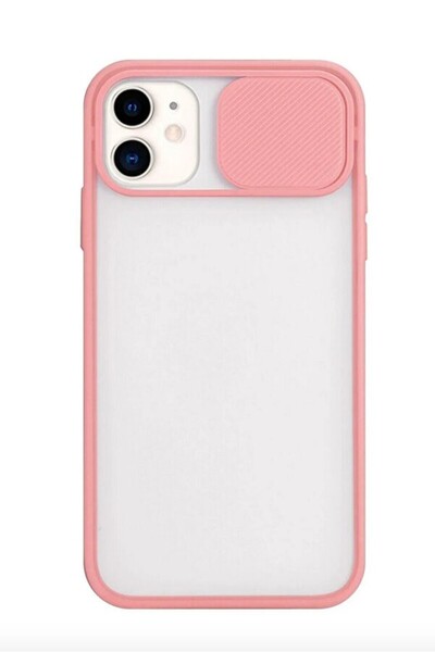 emybox Iphone 11 Uyumlu Sürgülü Kamera Korumalı Darbe Önleyici Şeffaf Mat Sil...