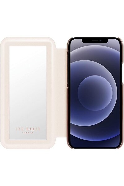 Ted Baker Mirror Folio Case for iPhone 14 Pro Max - Jasmine Pink