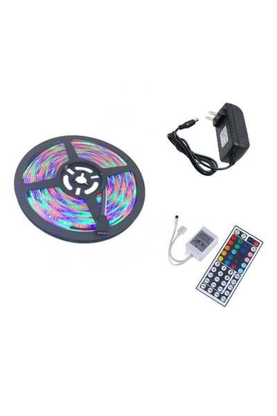 YWXLight شريط إضاءة LED RGB مقاوم للماء مع جهاز تحكم عن بعد بـ 24 مفتاحًا بال...