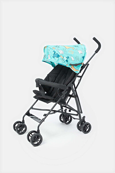 REDTAG Black And Blue Printed Buggy With Round Canopy