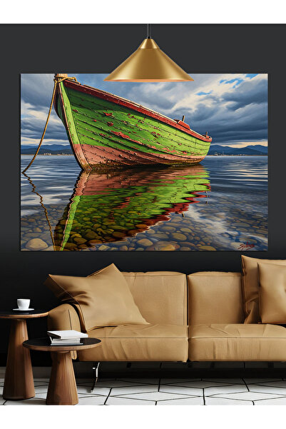 KanvasSepeti Turuncu Tekne Pictură în ulei de înaltă calitate texturat Canvas...