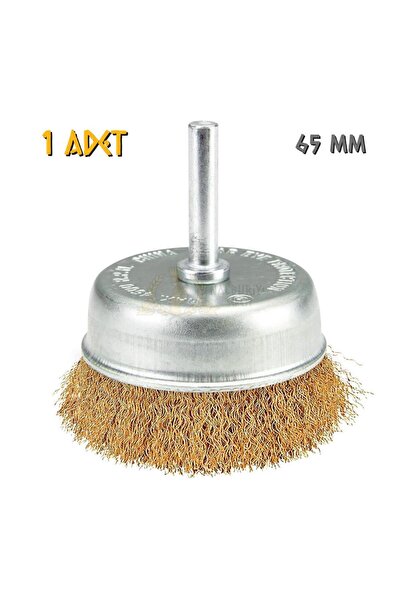 SGS Pimli Çelik Tel Fırça - Saçaklı Çanak - 65 mm. - 1 Adet