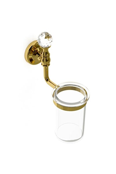 Maison Mex Suport pahar, DIAMOND, L.8 l.16.5 H.18 cm, auriu/transparent