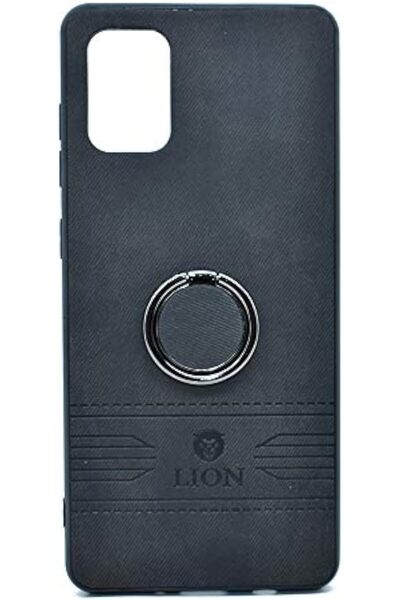 Lion Luxury Leather Back Case with Stand for Samsung Galaxy S20 Ultra by (Black)