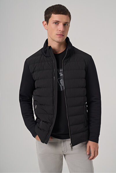 Morven Men's Black Polyamide Short Quilted Jacket