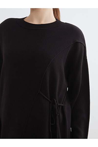 LC Waikiki Crew Neck Tie Detail Women's Knitwear Tunic