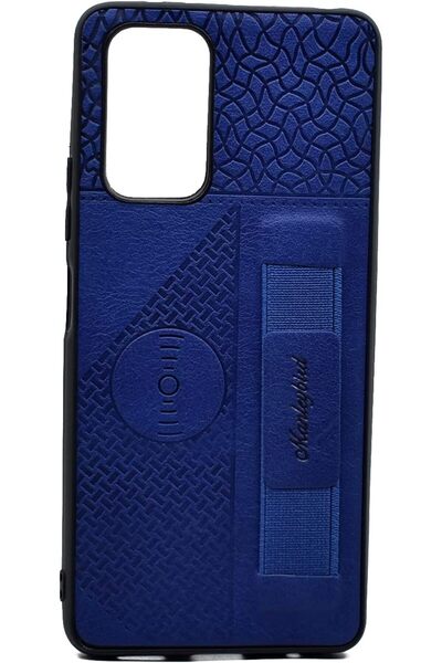 Generic جراب جلدي واقي مع حامل متوافق مع هاتف Xiaomi Redmi Note 10 Pro (أزرق) - جلد صناعي