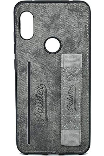 Other Fabric back protective cover with grip and card slot for Xiaomi Mi A2 Lite - Dark Gray