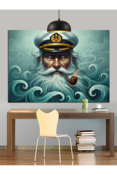 KanvasSepeti Ηλικιωμένος Καπετάνιος με γενειάδα Υψηλής ποιότητας ελαιογραφία ...