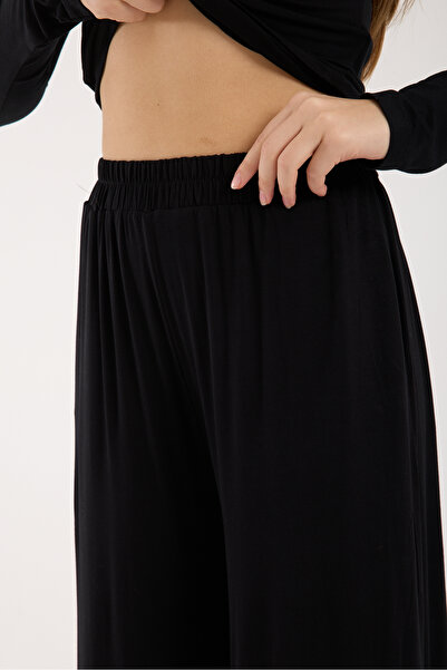 İLKCET MODA Modal Fabric Thin Blouse Pants Stretchy Set