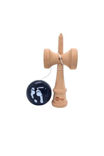 OEM Kendama Profesională din Lemn, Bila Lucioasa, Model USA, 18 cm, Joc de De...