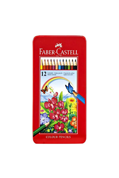 Faber Castell أقلام تلوين خشبية كلاسيكية - 12 لونًا، قلم مسطح