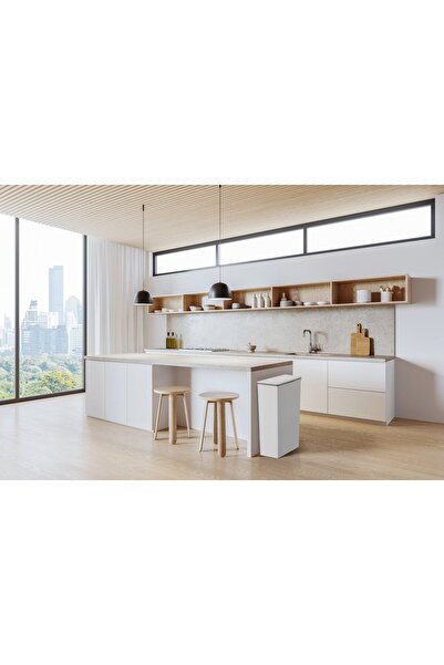 FACKELMANN Oslo waste bin, for kitchen, office or bathroom, Touch-Open system – 40 L