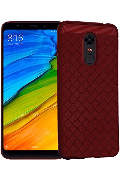 Other Xiaomi Redmi 5 Woven Mesh Back Protective Case - Dark Red