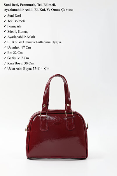 SHAKA Crinkled Textured Burgundy Shk205 Faux Leather Zippered Single Compartment Adjustable Strap Hand, Arm and Shoulder Bag