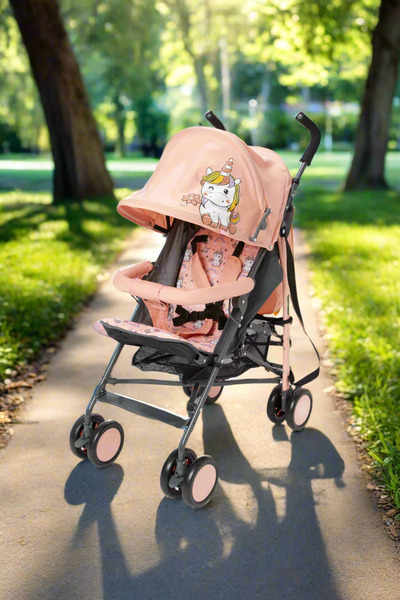 REDTAG Newborn Pink Unicorn Stroller