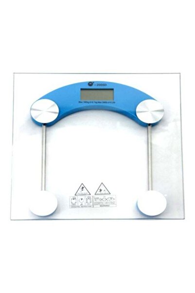 AGD Digital Weight Scale - Transparent/Blue 30 x 30 cm