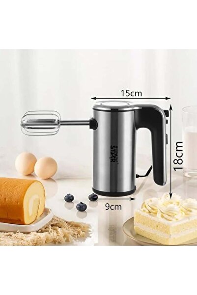 WINNINGSTAR ويننج ستار خلاط يدوي , 5 سرعات , متعدد الإستخدامات , 200 واط , فضي , ST-5534