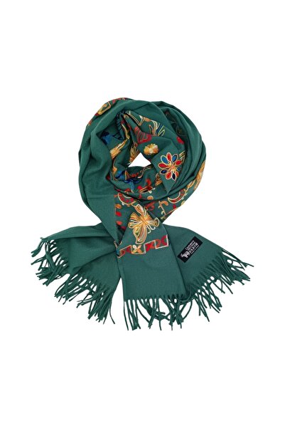 EVoStyle Imperial Elegance Scarf F35-4 – 100% Wool, Embroidered, Size 80 × 180 cm