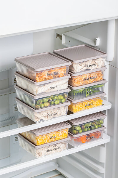 Porsima 5308 12-Piece Refrigerator and Freezer Organizer Microwave Deep Freezer Icebox Storage Container