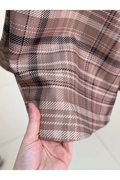 MİHRA STORE Φούστα με σχέδιο Filisia-GS6448 Mink