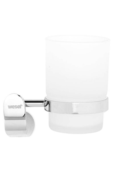 Maison Mex Glass holder (glass), EVA, L.11.5 l.10 H.12 cm, chromed