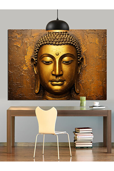 Artmeg Statuia Buddha din aur Pânză decorativă - Lemn MDF