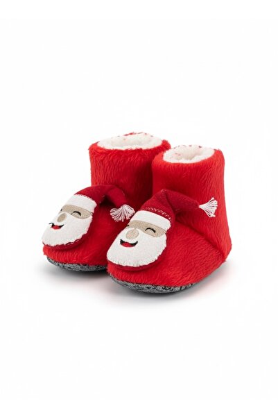 pufien Children's Slippers, Baby House Boots, Santa Claus Patterned Cute Christmas Plush Baby Slippers with Soft Sponge
