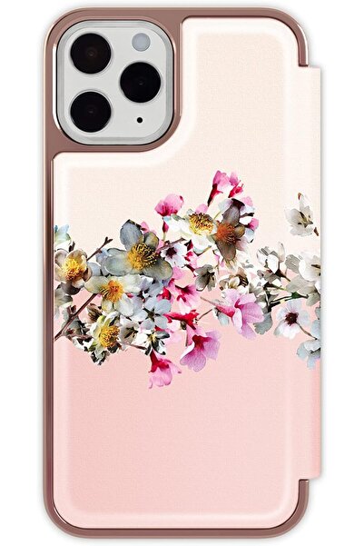 Ted Baker Mirror Folio Case for iPhone 14 Pro Max - Jasmine Pink
