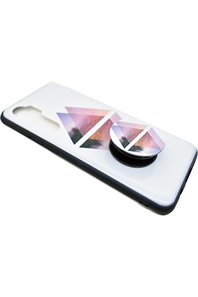 Generic Stylish Back Cover with Stand for Xiaomi Mi Note 10 Lite (White Brown) - Thermoplastic Polyurethane