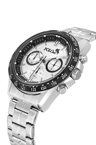 Polo Air Sports Men's Wristwatch Silver Color Pl-7043E4X