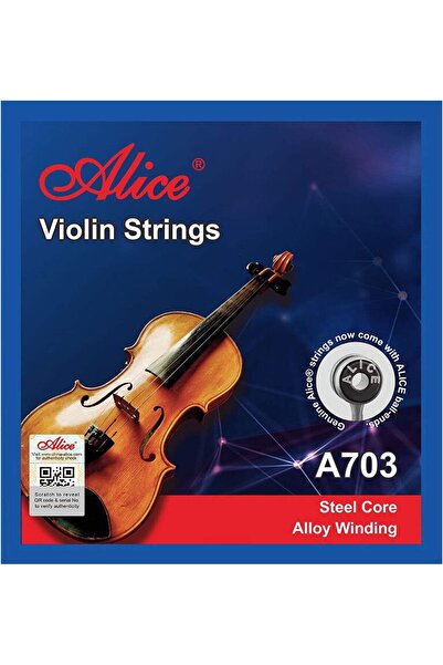 Alice 3-Pack Full Set A703 Stainless Steel Core Cupronickel 4/4 Violin Strings (E A D G)