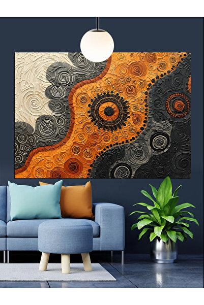 Artmeg Pânză decorativă cu modele Mandala colorate - Tablou din lemn MDF
