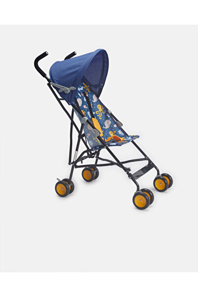REDTAG عربة أطفال مطبوع ديناصور أزرق مع مظلة دائرية