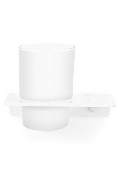 Maison Mex Suport pahar (rotund), VICINI, L.12.5 l.9 H.9.6 cm, alb mat