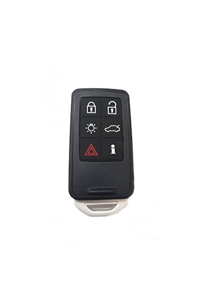 OEM Carcasă cheie Smartkey compatibilă cu Volvo, 6 butoane, cu lamă, neagră