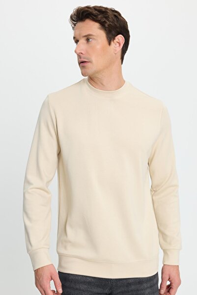 Tudors Ανδρικό φούτερ με μακρύ μανίκι με λαιμόκοψη σε χρώμα κόκκινο κόκκινο χρώμα