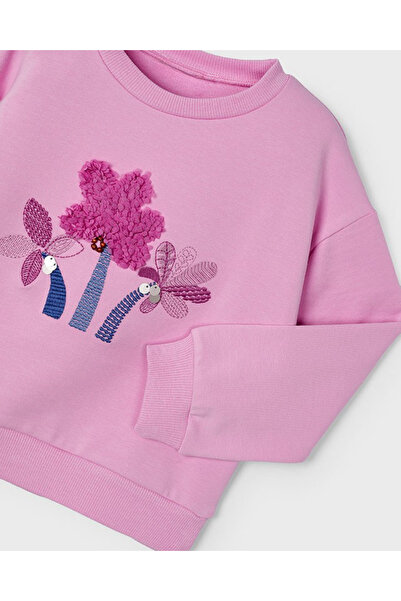MAYORAL Girl's Printed Embroidered Lilac Sweatshirt