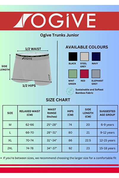 OSCAR JEANS Boys Underwear Boxer Bamboo Fiber 3X Softer Breathable Stretchable UltraComfort 6-Pack