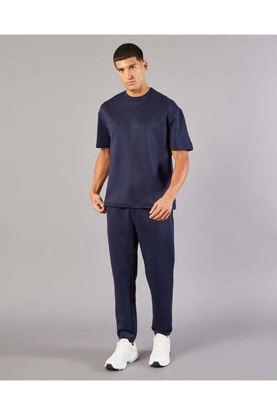 REDTAG Men Navy Modal Active T-Shirt