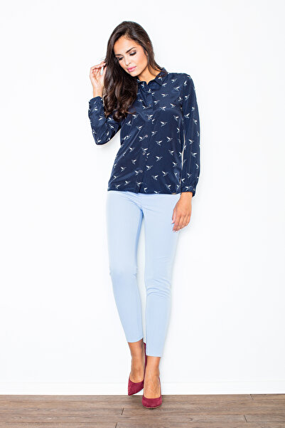 Figl Pantaloni mulați pentru femei - pantaloni eleganți pentru femei albaștri...