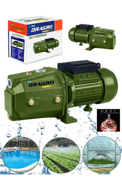 Dragro Jet-100p Su Pompası Motoru 9 Mt Emiş 48 Mt Basma