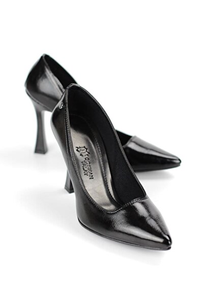 Gökhan Talay Odette Flexible Soft Non-Slip Sole (10 cm) Black Patent Leather Women's Heeled Shoes