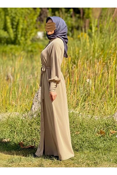 Nissra Ankanoor Raglan Sleeve Covered Button Knitted Ferace Anka255107