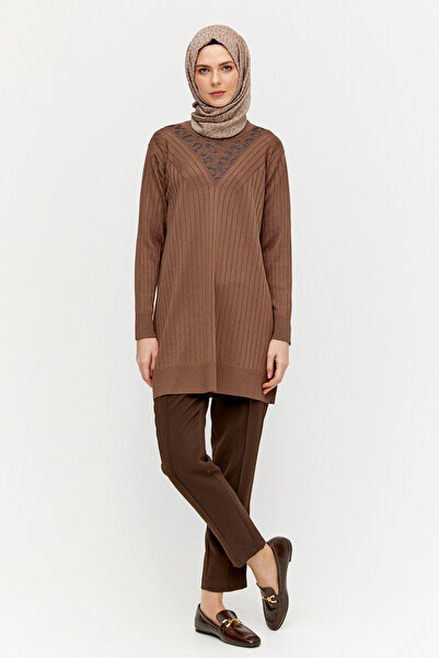 Setrms Leopar Desenli Sim Detaylı Tunik