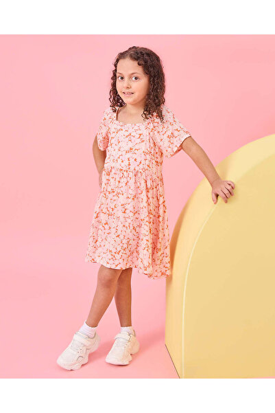 REDTAG Girls Pink Printed Dress