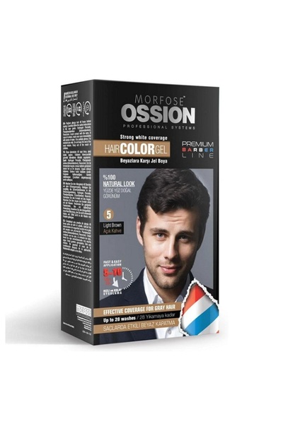 Morfose OSSION MEN JEL SAÇ BOYASI NO:5 AÇIK KAHVE 40ml